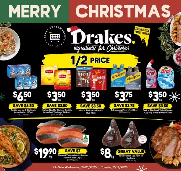 Drakes catalogue in Lewisham TAS | Specials available in South Australia | 2025-11-26T00:00:00.000Z - 2025-12-02T00:00:00.000Z
