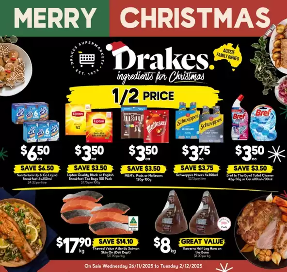 Drakes catalogue in Lewisham TAS | Specials available in Queensland | 2025-11-26T00:00:00.000Z - 2025-12-02T00:00:00.000Z