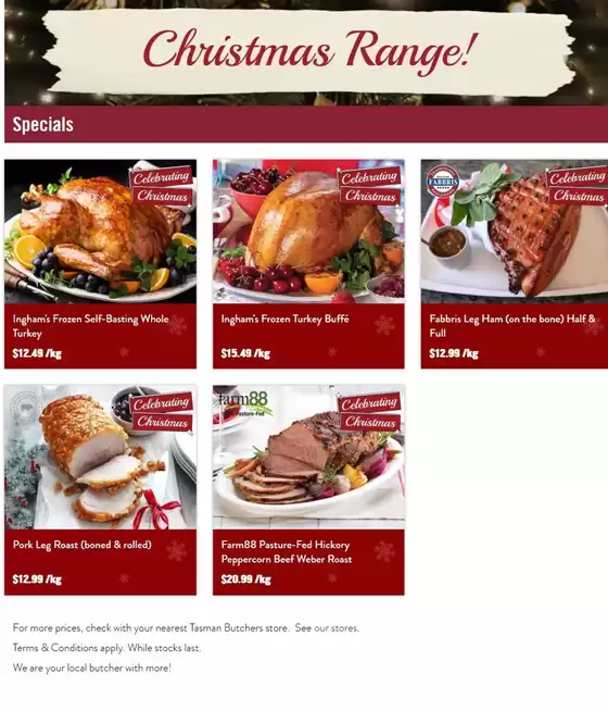 Tasman Butchers catalogue in Lewisham TAS | Christmas Range! | 2025-11-25T00:00:00.000Z - 2025-12-25T00:00:00.000Z