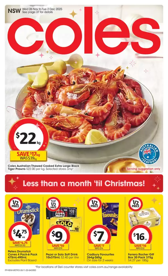 Coles catalogue in Lewisham TAS | Coles Catalogue - 26th November | 2025-11-26T00:00:00.000Z - 2025-12-02T00:00:00.000Z