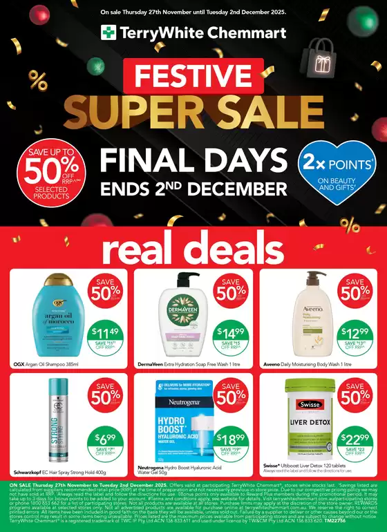 TerryWhite Chemmart catalogue | Festive Super Sale | 2025-11-27T00:00:00.000Z - 2025-12-02T00:00:00.000Z