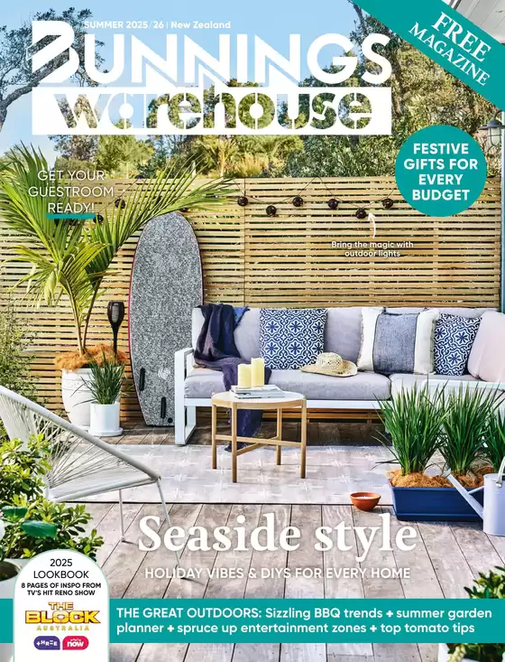 Bunnings Warehouse catalogue | Bunnings Magazine NZ Summer 2025 | 2025-01-01T00:00:00.000Z - 2026-12-31T00:00:00.000Z