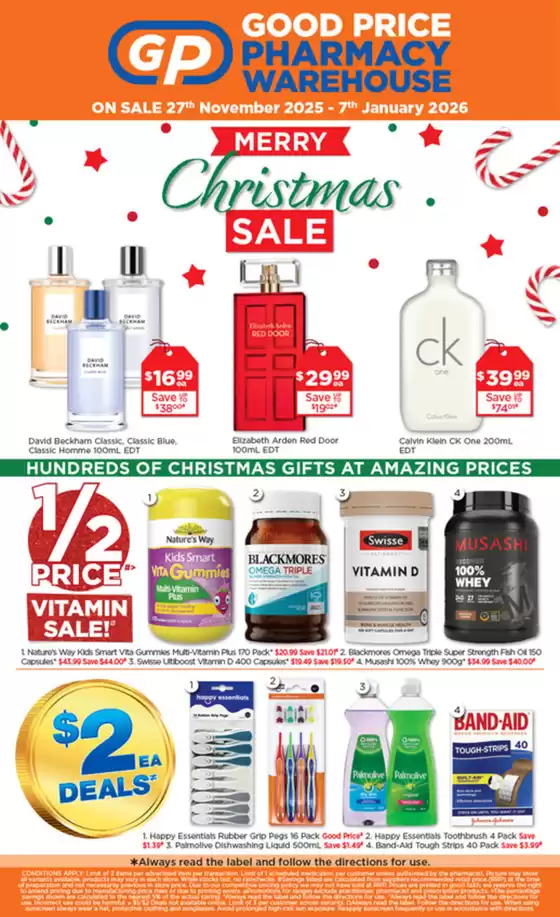 Good Price Pharmacy catalogue in Brisbane QLD | Merry Christmas Sale | 2025-11-27T00:00:00.000Z - 2025-12-07T00:00:00.000Z