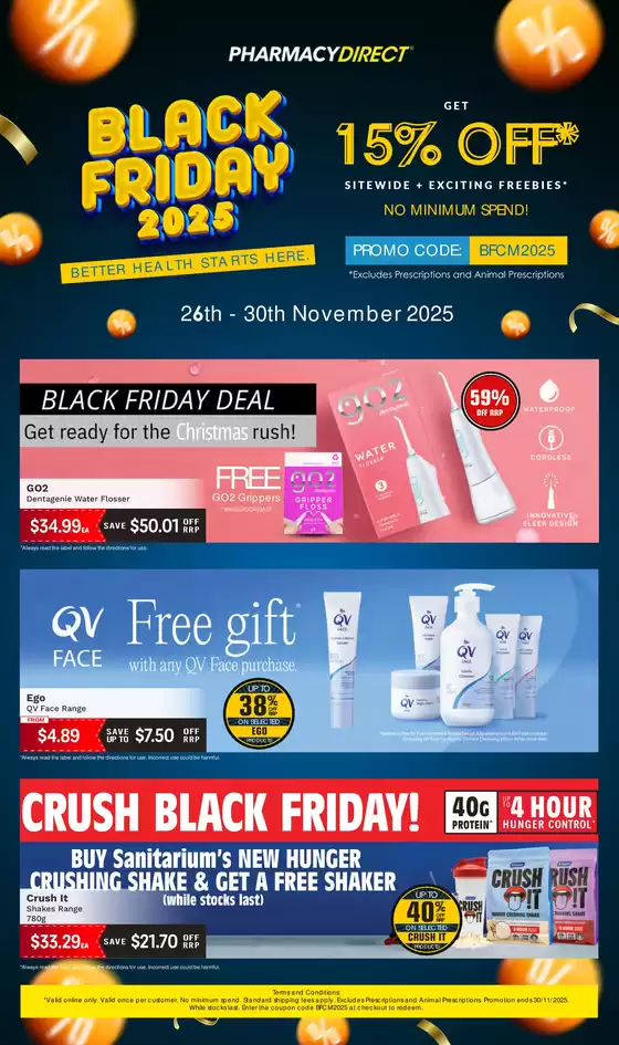 Pharmacy Direct catalogue in Sydney NSW | Black Friday 2025 | 2025-11-27T00:00:00.000Z - 2025-11-30T00:00:00.000Z