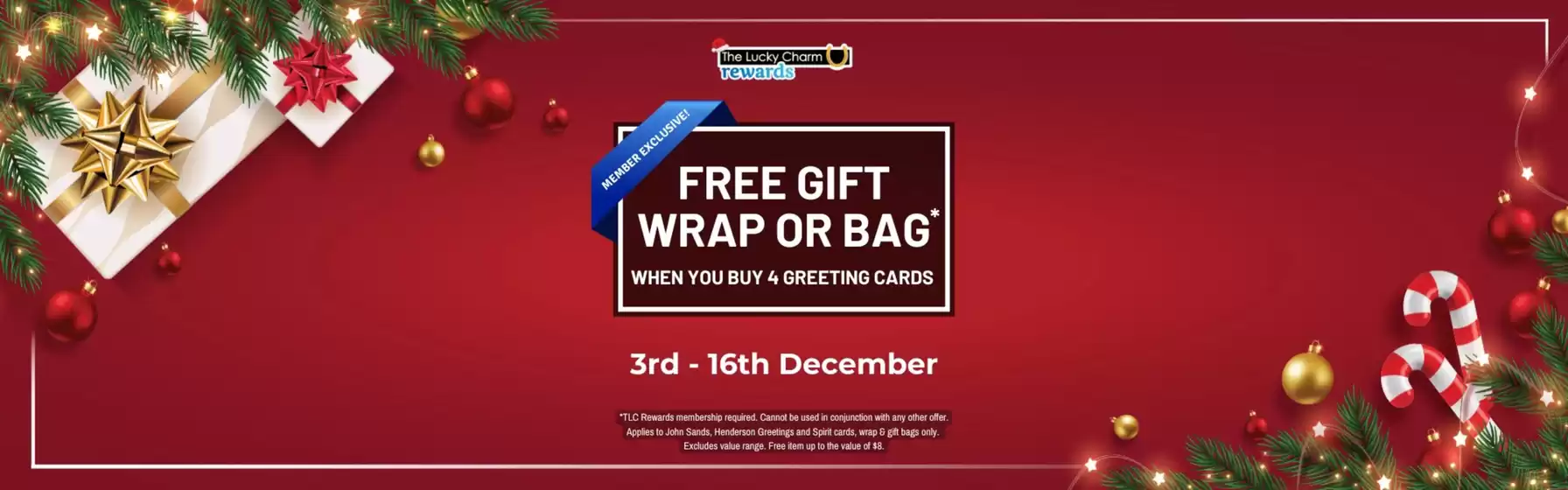 The Lucky Charm catalogue in Melbourne VIC | Fre Gift Wrap or Bag | 2025-12-03T00:00:00.000Z - 2025-12-16T00:00:00.000Z