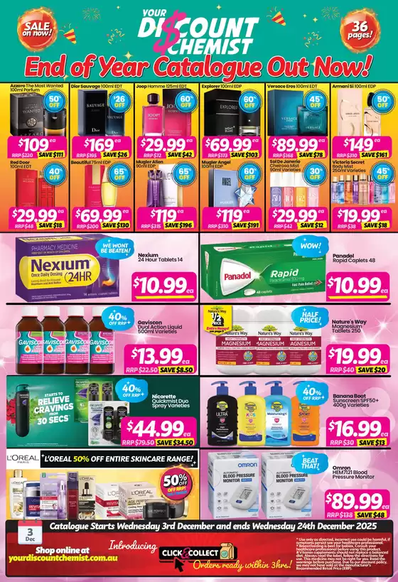 Your Discount Chemist catalogue in Sydney NSW | End Of Year Catalogue Out Now! | 2025-12-03T00:00:00.000Z - 2025-12-24T00:00:00.000Z