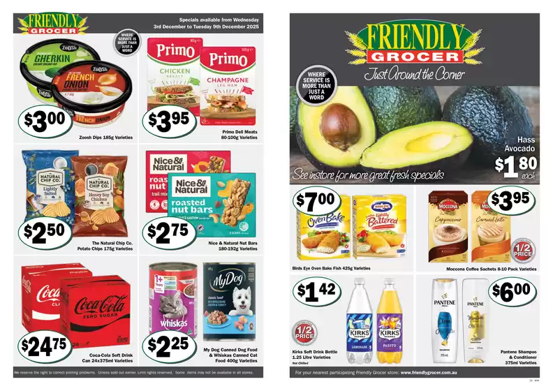 Friendly Grocer catalogue in Port Augusta SA | Friendly Grocer catalogue specials | 2025-12-03T00:00:00.000Z - 2025-12-09T00:00:00.000Z