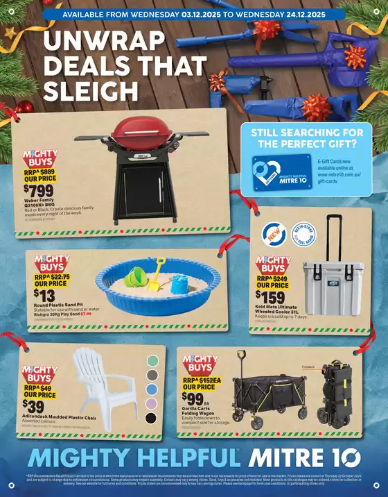 Mitre 10 catalogue in Adelaide SA | Unwrap Deals That Sleigh | 2025-12-03T00:00:00.000Z - 2025-12-24T00:00:00.000Z