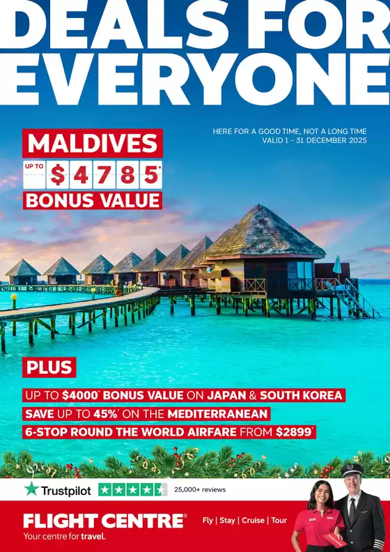 Flight Centre catalogue | Deals for Everyone December 2025 | 2025-12-01T00:00:00.000Z - 2025-12-31T00:00:00.000Z
