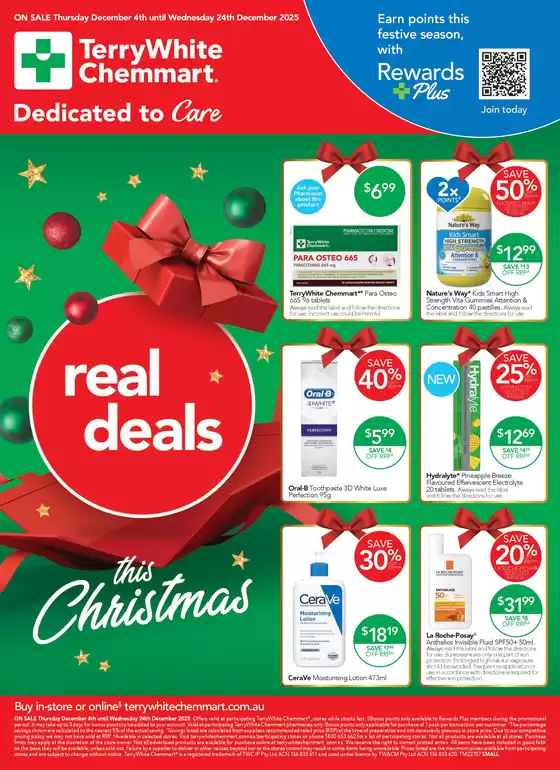 TerryWhite Chemmart catalogue in Mittagong NSW | Real Deals | 2025-12-04T00:00:00.000Z - 2025-12-24T00:00:00.000Z