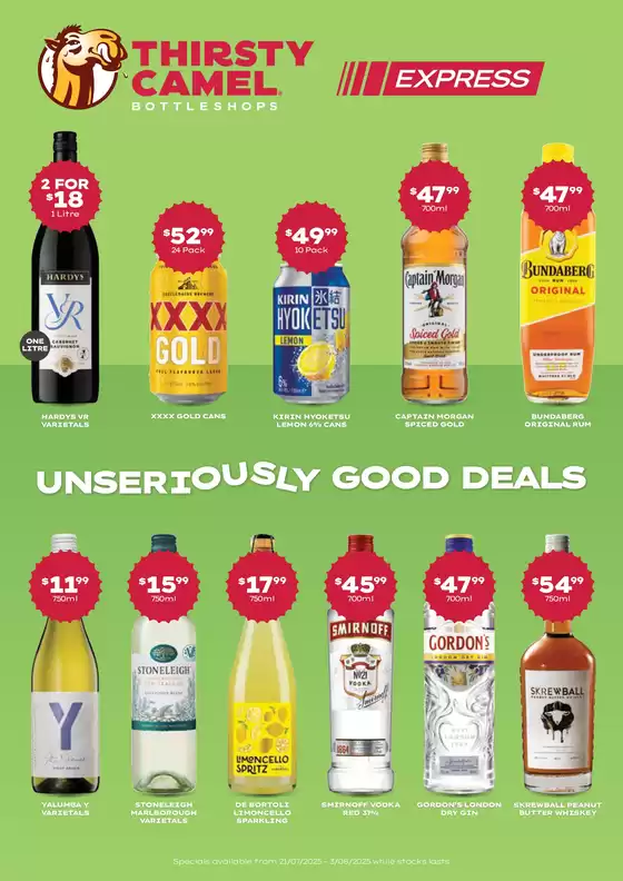 Thirsty Camel catalogue in Geraldton WA | A balanced diet is holding a Beer in each hand! | 2025-07-21T00:00:00.000Z - 2025-08-03T00:00:00.000Z