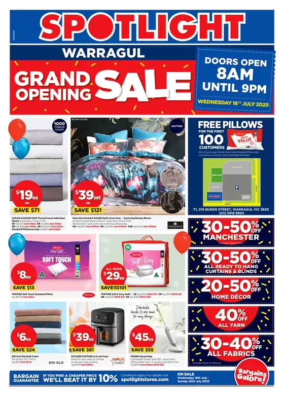 Warragul Grand Opening Sale