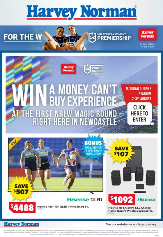 Harvey Norman catalogue in Cobar NSW | NRLW – TV & Audio | 2025-07-17T00:00:00.000Z - 2025-07-23T00:00:00.000Z