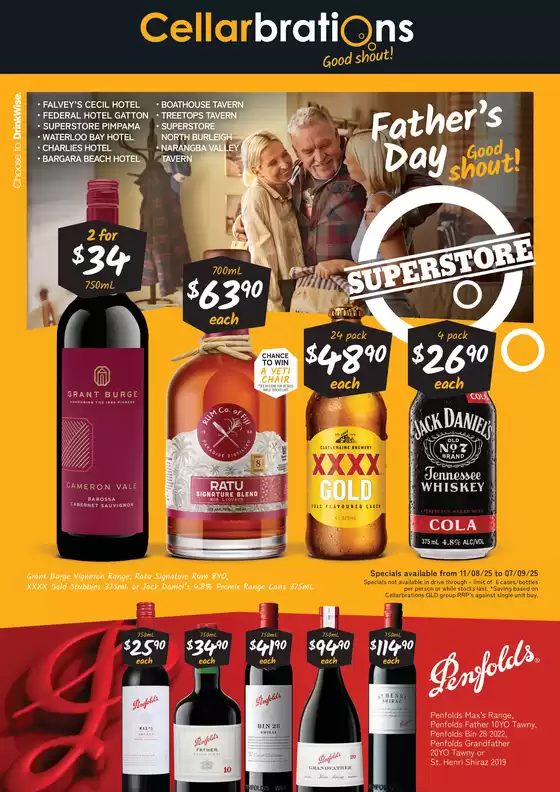 Cellarbrations catalogue in Beachport SA | Father’s Day Good Shout. QLD SS 11/08 | 2025-08-11T00:00:00.000Z - 2025-09-07T00:00:00.000Z