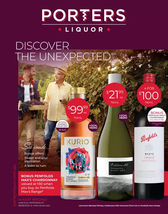 Porters catalogue in Sydney NSW | Discover the Unexpected | 2025-07-30T00:00:00.000Z - 2025-08-26T00:00:00.000Z