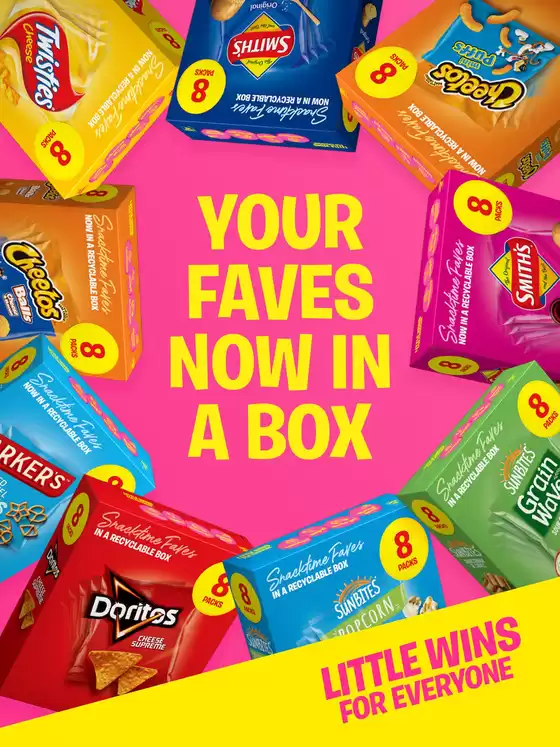 Snacktime Faves catalogue in Rosebud VIC | Your Faves Now In A Box | 2025-08-01T00:00:00.000Z - 2025-08-31T00:00:00.000Z