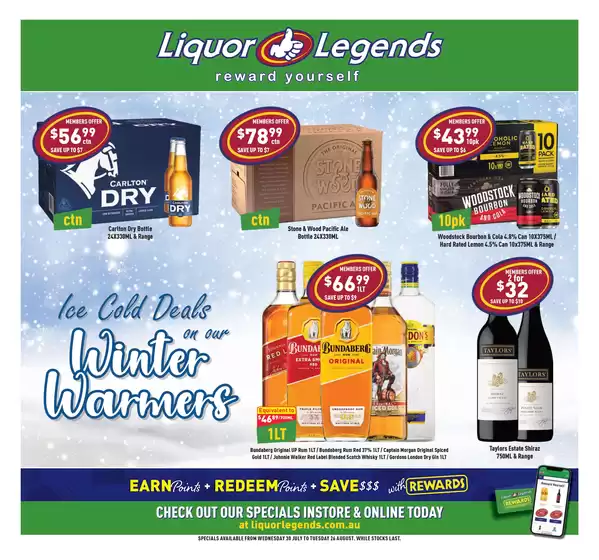 Liquor Legends catalogue in Middleton | Ice Cold Deals on our Winter Warmers | 2025-07-31T00:00:00.000Z - 2025-08-26T00:00:00.000Z