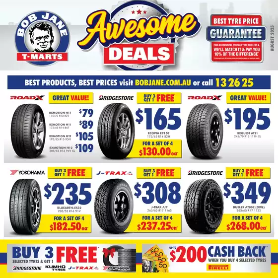 Bob Jane T-Marts catalogue in Enfield VIC | Awesome Deals | 2025-08-01T00:00:00.000Z - 2025-08-31T00:00:00.000Z