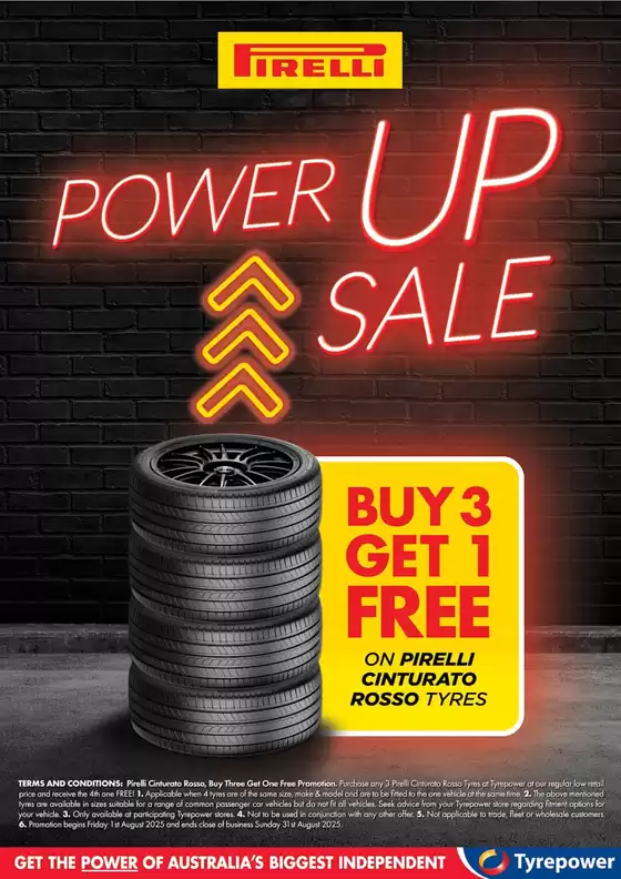 Tyrepower catalogue in Cannonvale QLD | Pirelli Power Up Sale | 2025-08-01T00:00:00.000Z - 2025-08-31T00:00:00.000Z