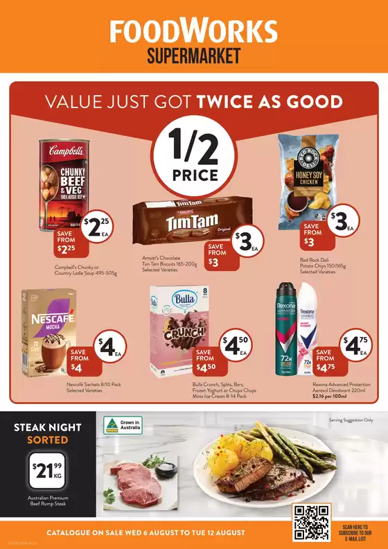 Foodworks catalogue in St Georges Basin NSW | Supermarket | 2025-08-06T00:00:00.000Z - 2025-08-12T00:00:00.000Z