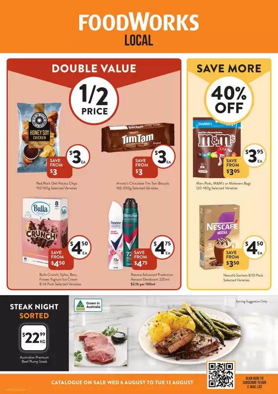 Foodworks catalogue in Tooradin VIC | Local | 2025-08-06T00:00:00.000Z - 2025-08-12T00:00:00.000Z