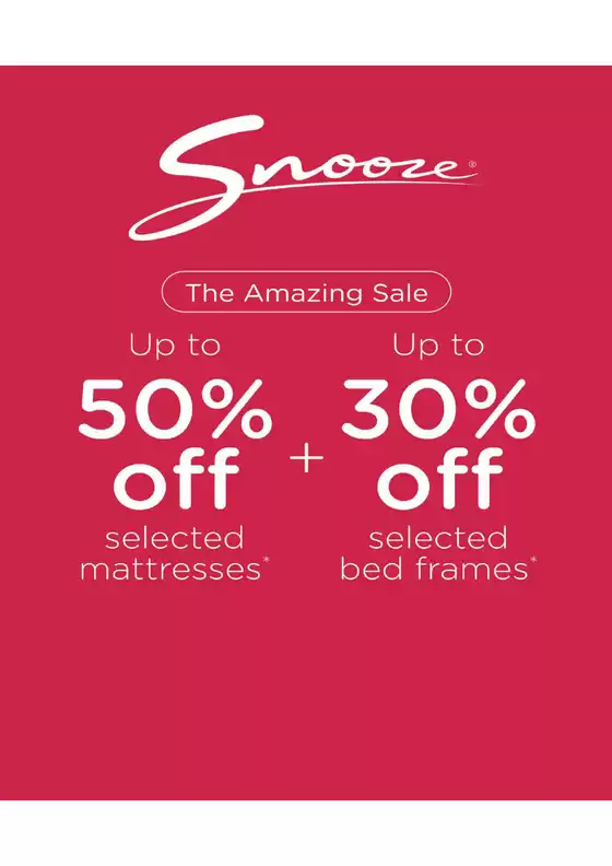 Snooze catalogue in Brisbane QLD | The Amazing Sale | 2025-08-18T00:00:00.000Z - 2025-08-31T00:00:00.000Z