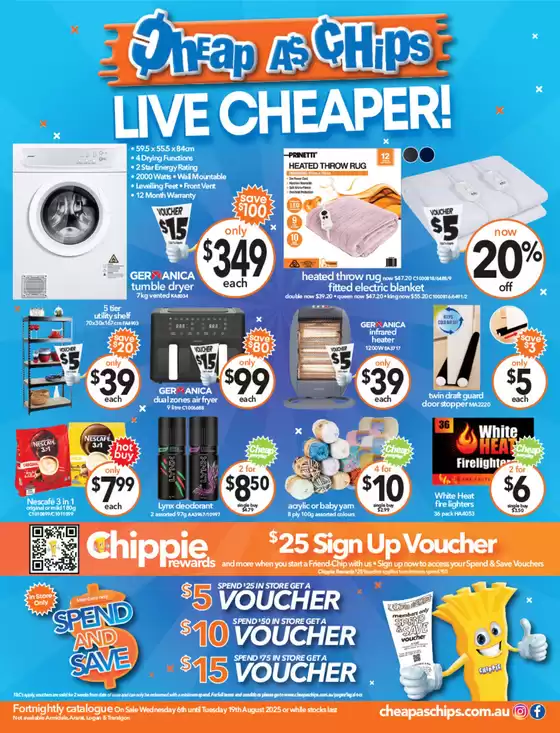 Cheap As Chips catalogue in Bungendore NSW | Live Cheaper! | 2025-08-06T00:00:00.000Z - 2025-08-19T00:00:00.000Z