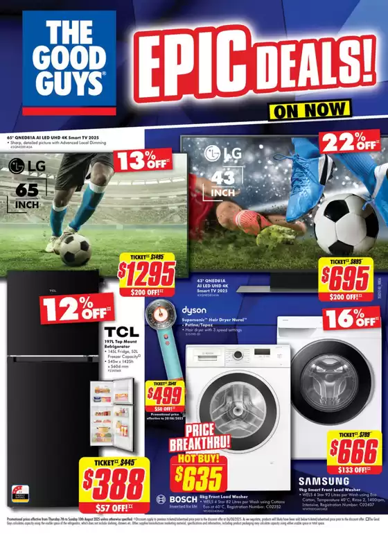 The Good Guys catalogue in Melton VIC | Epic Deals! | 2025-08-07T00:00:00.000Z - 2025-08-10T00:00:00.000Z