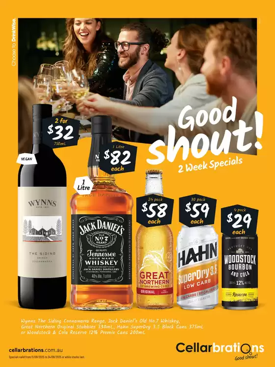 Cellarbrations catalogue in Beachport SA | Good shout! 11/08 | 2025-08-11T00:00:00.000Z - 2025-08-24T00:00:00.000Z