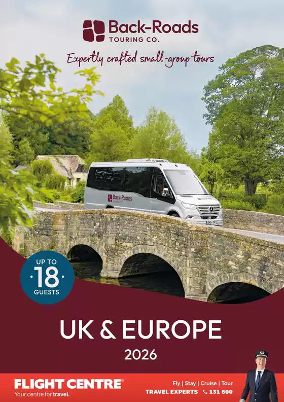 Flight Centre catalogue in Blacktown NSW | Back-Roads Touring UK & Europe 2026 | 2026-01-01T00:00:00.000Z - 2026-12-31T00:00:00.000Z