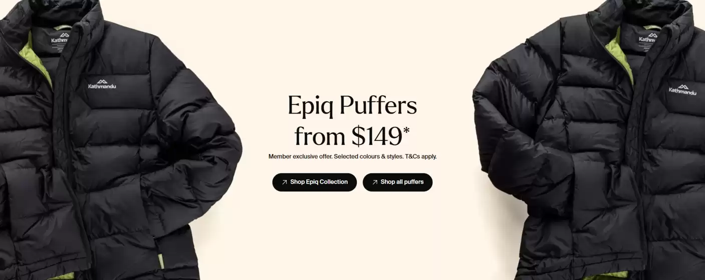 Epiq Puffers From $149
