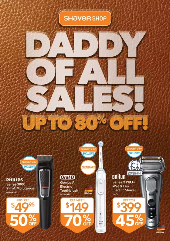 Shaver Shop catalogue in Brisbane QLD | Daddy Of All Sales! | 2025-08-13T00:00:00.000Z - 2025-09-09T00:00:00.000Z