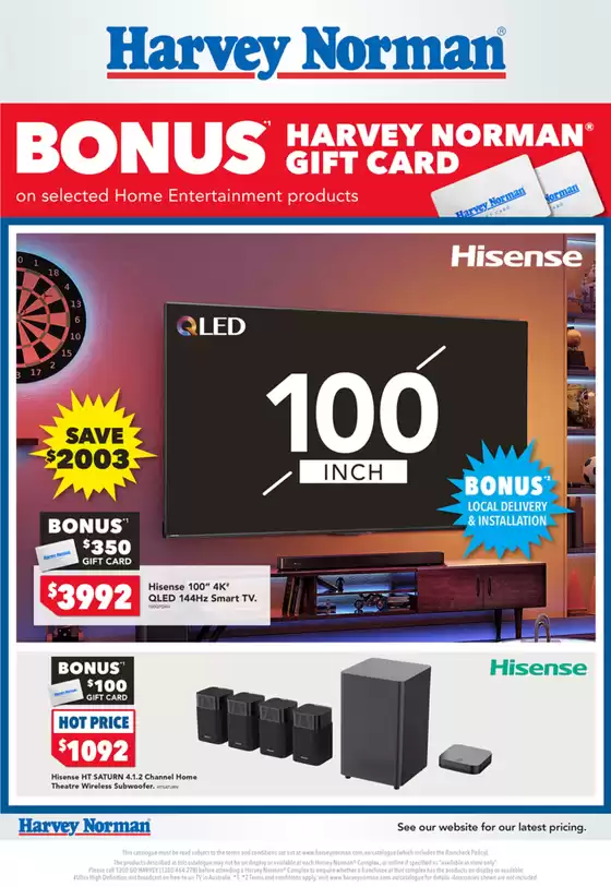TV/AV Bonus Gift Card Catalogue