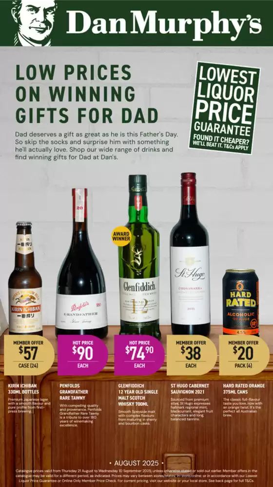 Dan Murphy's catalogue in Brisbane QLD | Low Prices on Winning Gifts for Dad | 2025-08-21T00:00:00.000Z - 2025-09-10T00:00:00.000Z