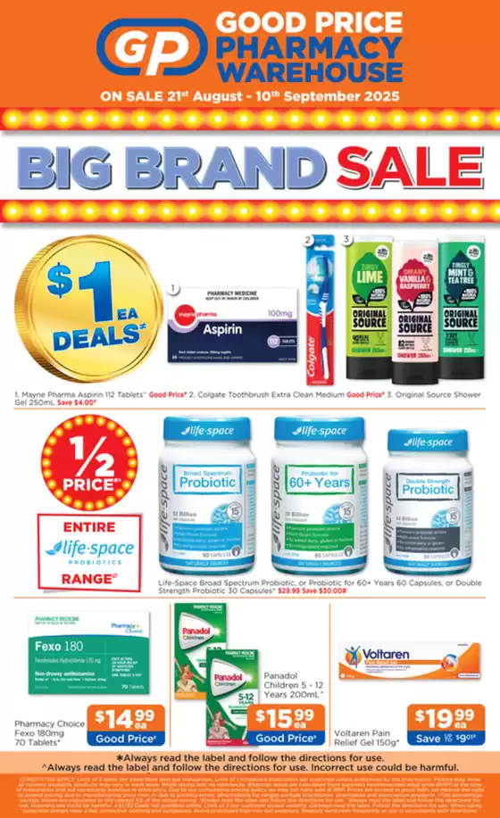 Good Price Pharmacy catalogue | Big Brand Sale | 2025-08-21T00:00:00.000Z - 2025-09-10T00:00:00.000Z