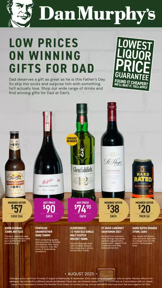 Dan Murphy's catalogue | Low Prices on Winning Gifts for Dad | 2025-08-21T00:00:00.000Z - 2025-09-10T00:00:00.000Z