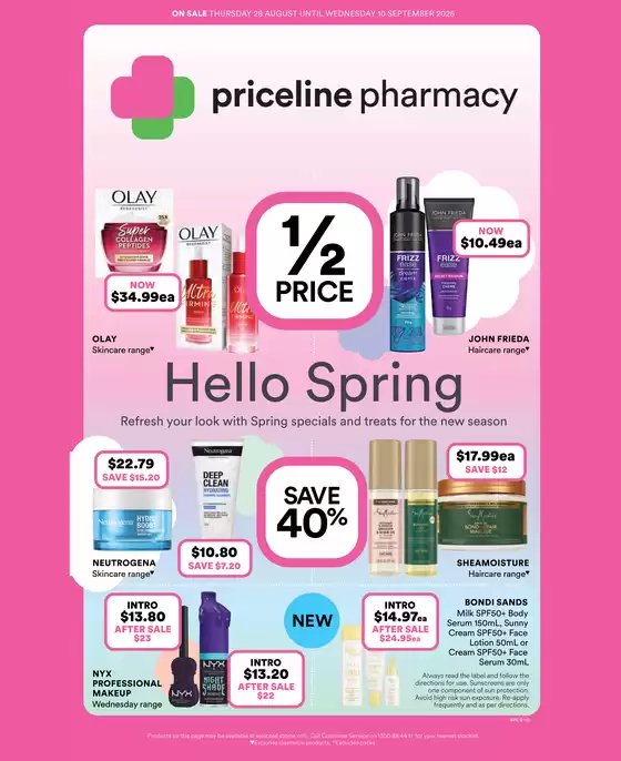 Priceline catalogue | Hello Spring | 2025-08-28T00:00:00.000Z - 2025-09-10T00:00:00.000Z
