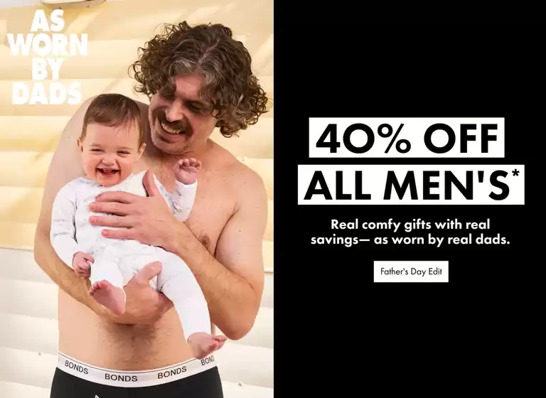 40% Off All Men's