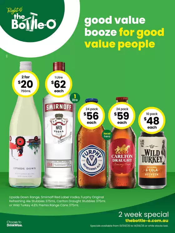 Good Value Booze, For Good Value People. 01/09