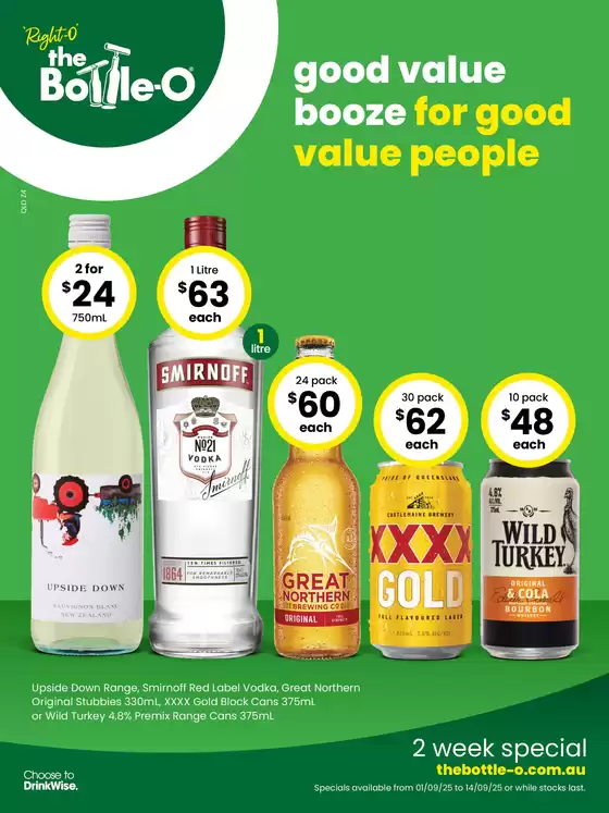 Good Value Booze, For Good Value People. 01/09
