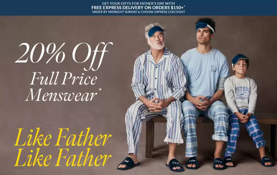 20% Off Full Price Menswear