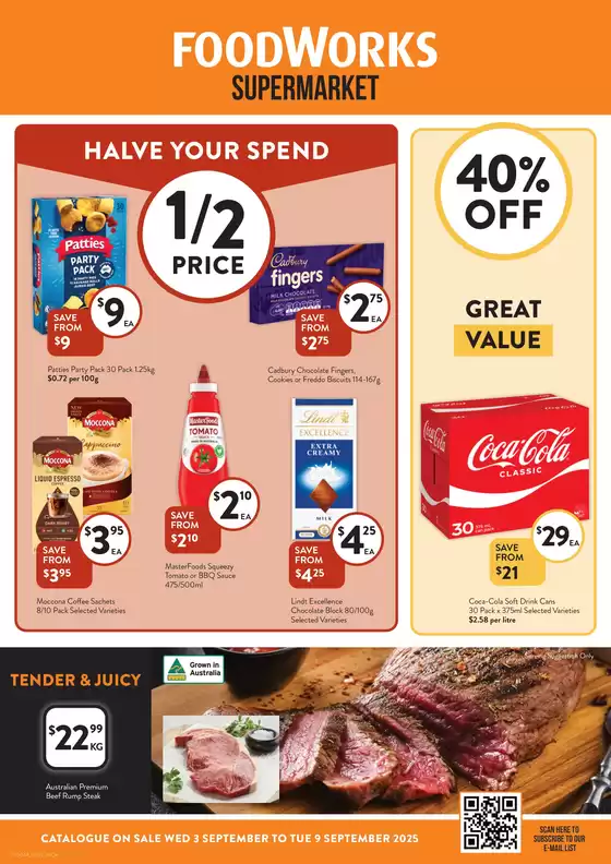 Foodworks catalogue in Nowra Hill NSW | Supermarket | 2025-09-03T00:00:00.000Z - 2025-09-09T00:00:00.000Z