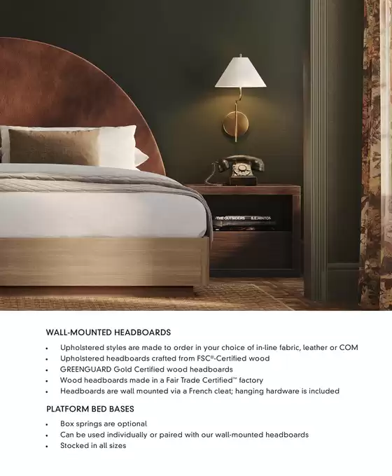 Wall Mounted Headboards Platform Bed Bases Product Guide