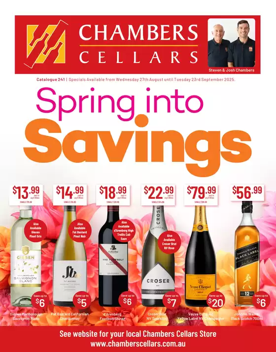 Chambers Cellars catalogue | Spring Into Savings | 2025-09-02T00:00:00.000Z - 2025-09-23T00:00:00.000Z