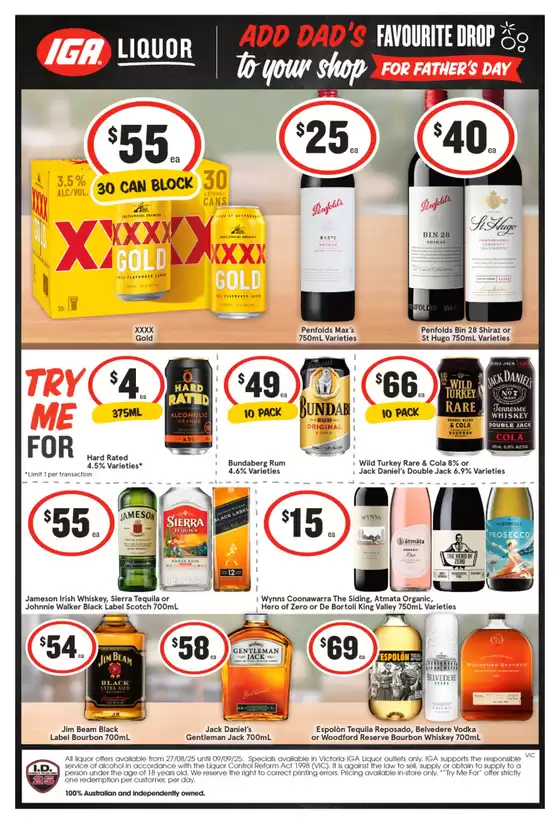 IGA Liquor catalogue in Melbourne VIC | Weekly Specials  | 2025-09-03T00:00:00.000Z - 2025-09-09T00:00:00.000Z