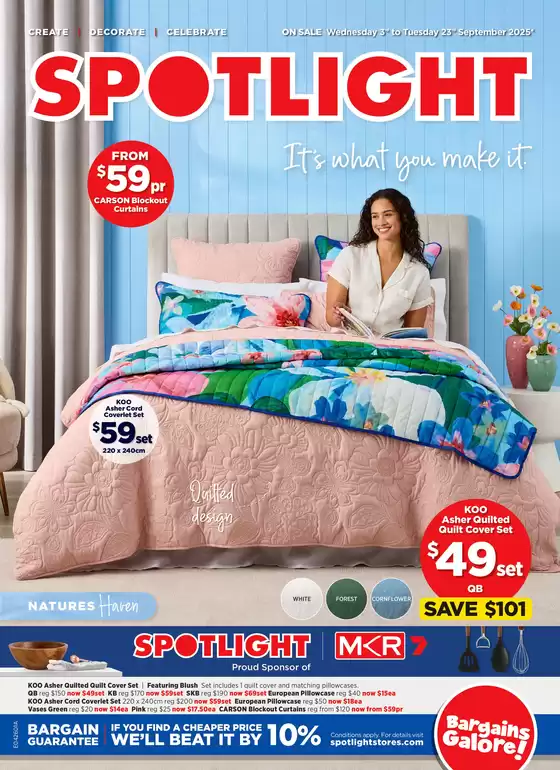 Spotlight catalogue in Mildura VIC | It's What You Make It | 2025-09-03T00:00:00.000Z - 2025-09-23T00:00:00.000Z