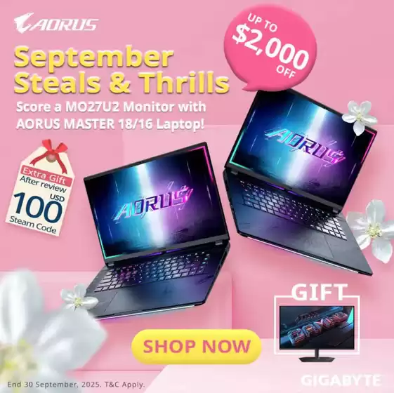 September Steals & Thrills