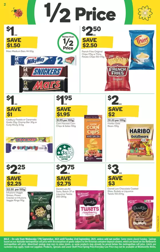 Weekly Specials - 17/09