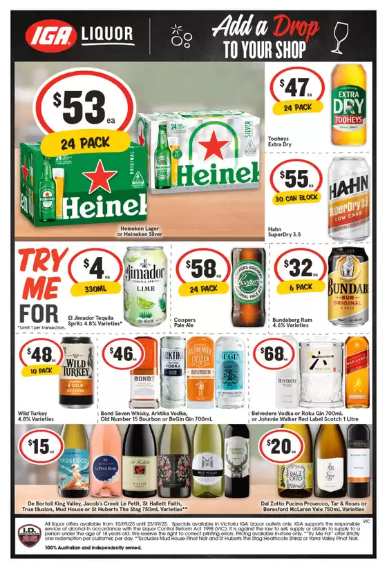 IGA Liquor catalogue | Weekly Specials | 2025-09-10T00:00:00.000Z - 2025-09-16T00:00:00.000Z