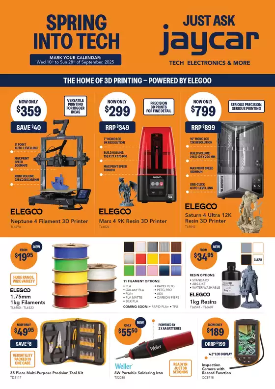 Jaycar Electronics catalogue | Spring Into Tech | 2025-09-10T00:00:00.000Z - 2025-09-28T00:00:00.000Z